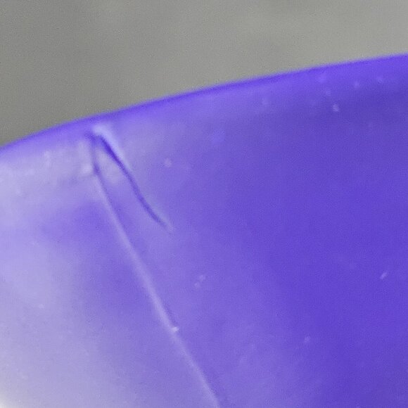 Frosted Cobalt Blue Candlesticks 7in vtg satin glass hourglass colorblock 2pc - Picture 12 of 12